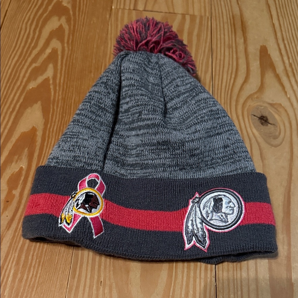 New Era Gray and Pink Beanie